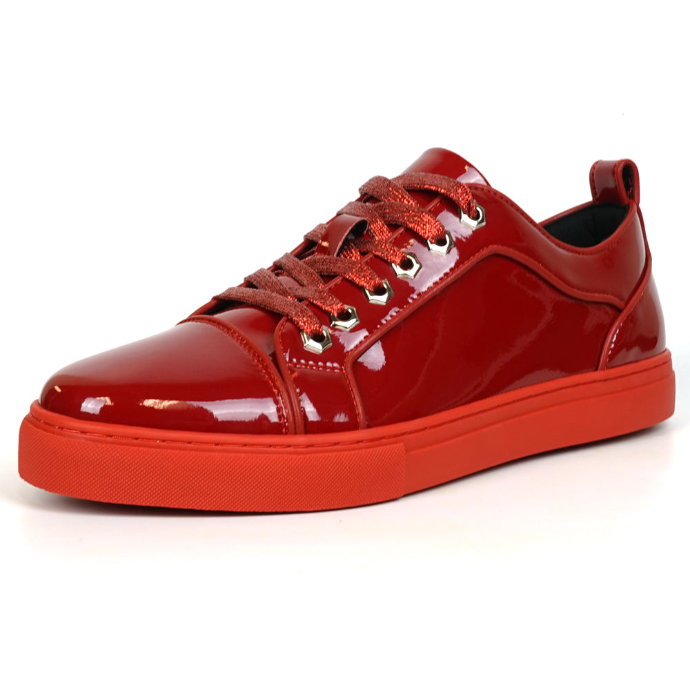 FI-2415-2 Red Patent Leather Lace up Sneaker Encore by Fiesso