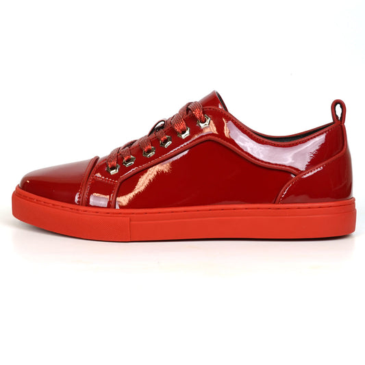 FI-2415-2 Red Patent Leather Lace up Sneaker Encore by Fiesso
