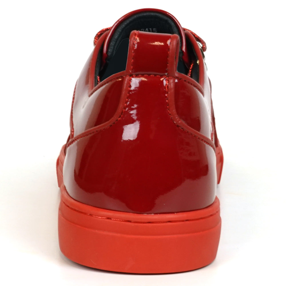 FI-2415-2 Red Patent Leather Lace up Sneaker Encore by Fiesso