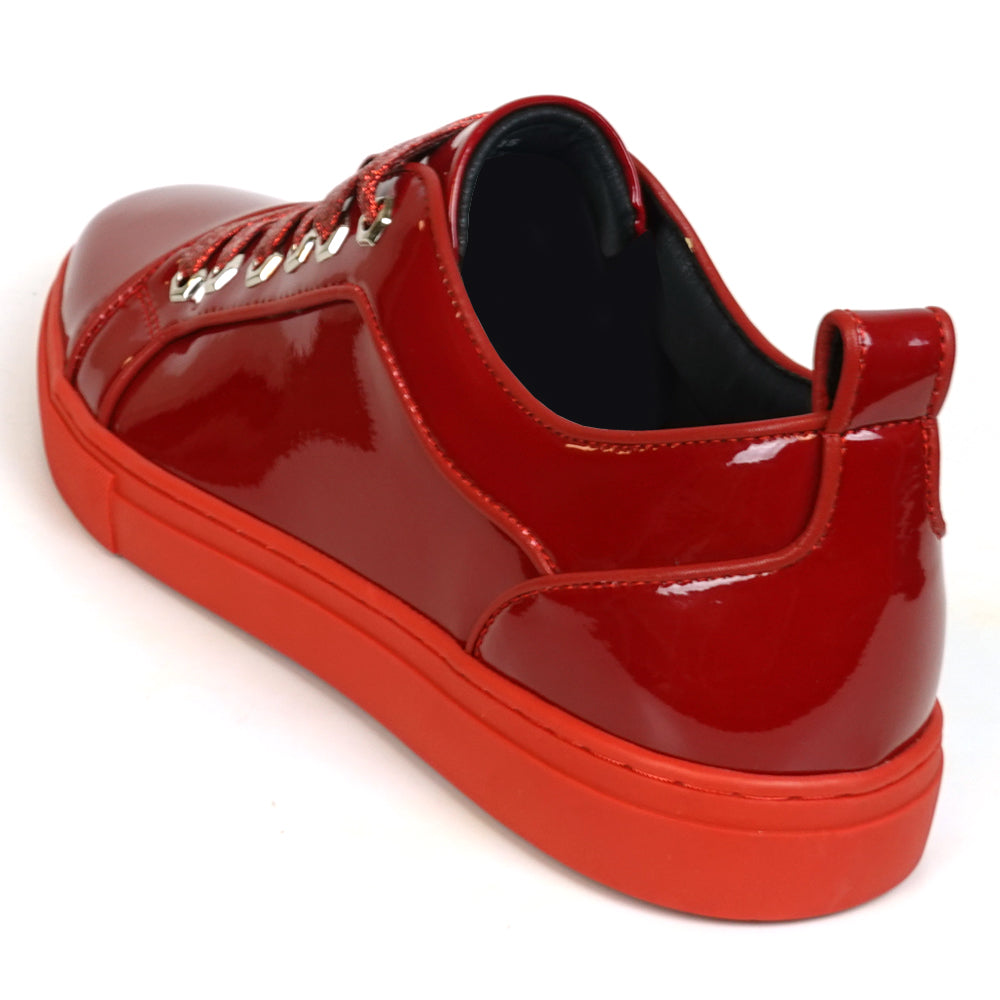 FI-2415-2 Red Patent Leather Lace up Sneaker Encore by Fiesso