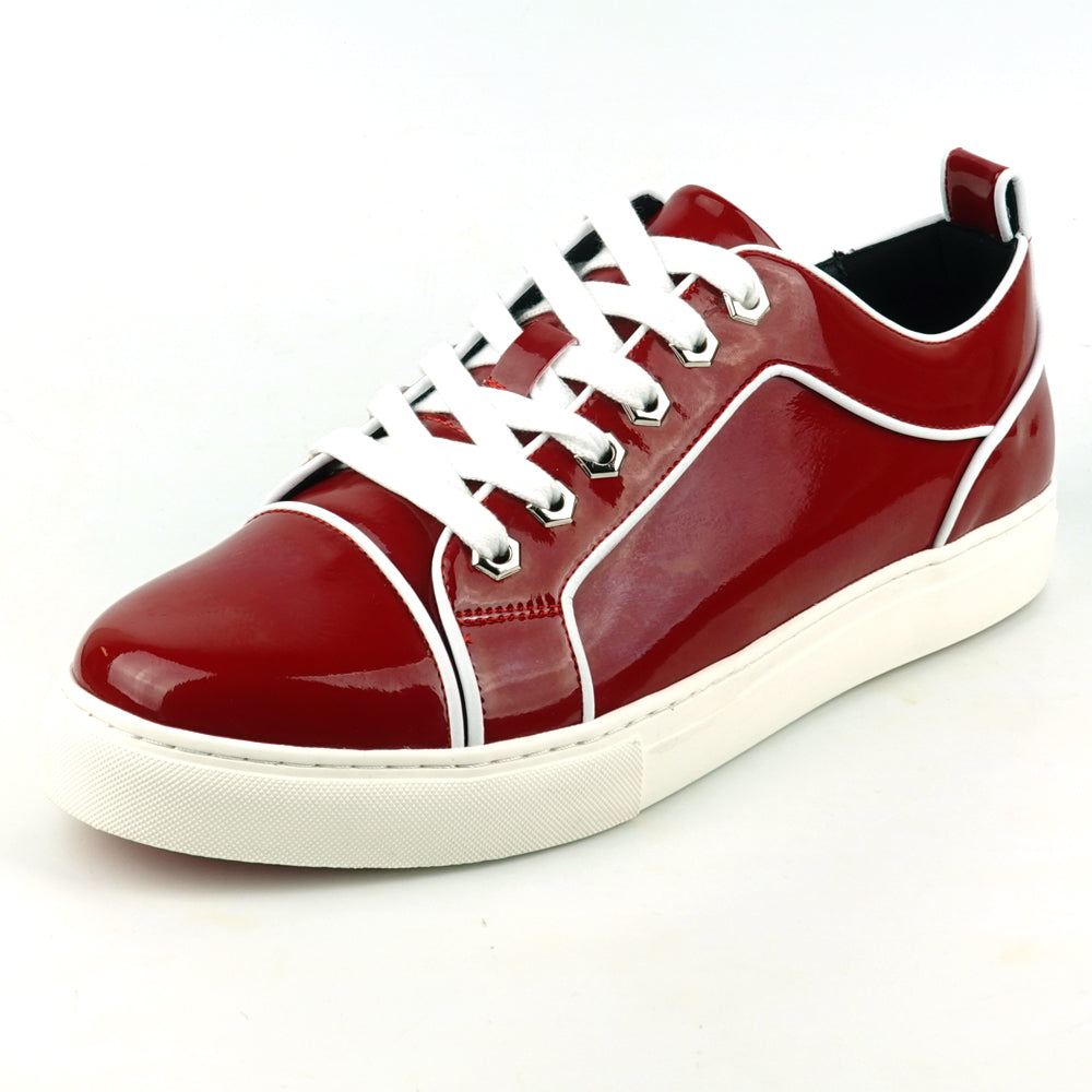 FI-2415 Red Patent Leather Lace up Sneaker Encore by Fiesso