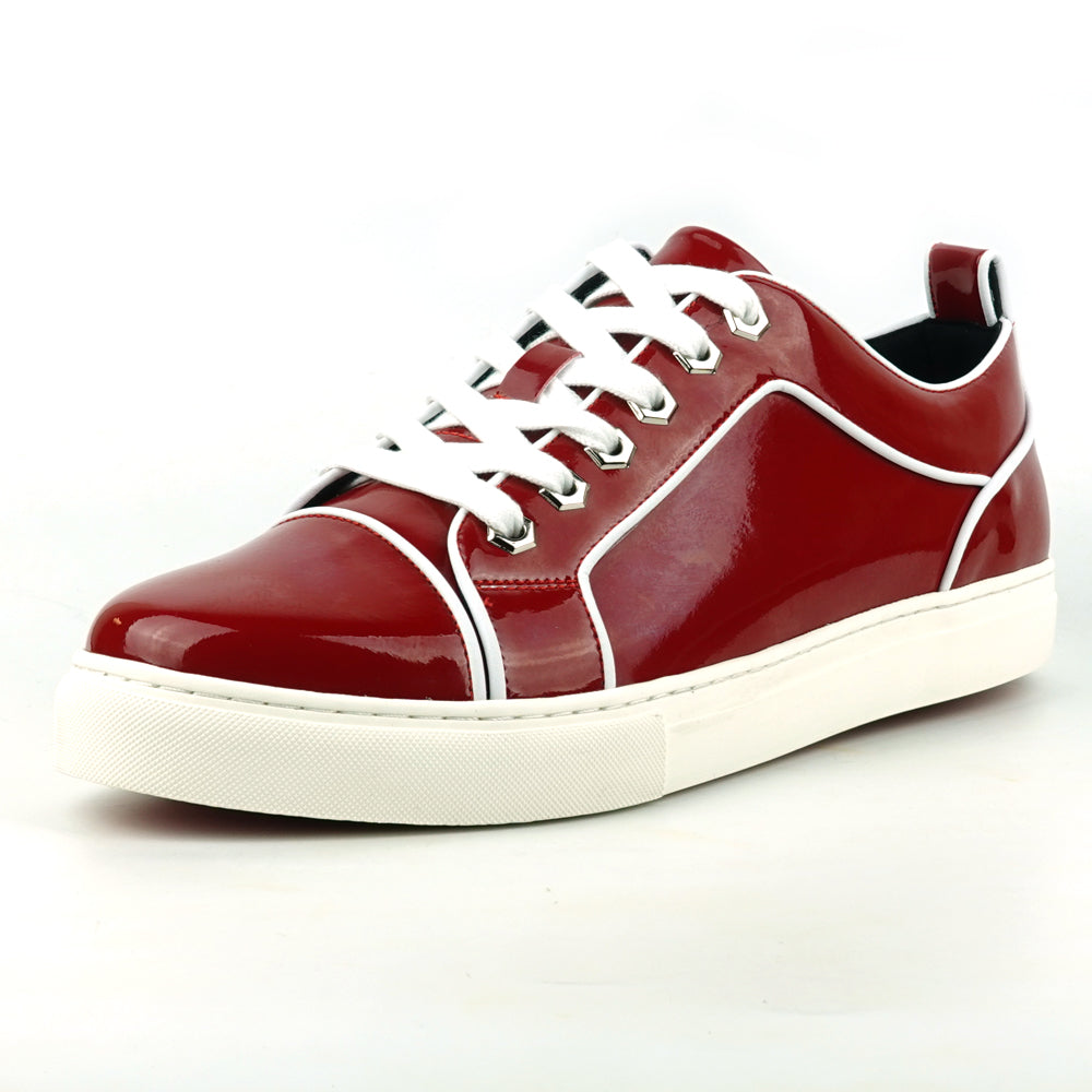 FI-2415 Red Patent Leather Lace up Sneaker Encore by Fiesso
