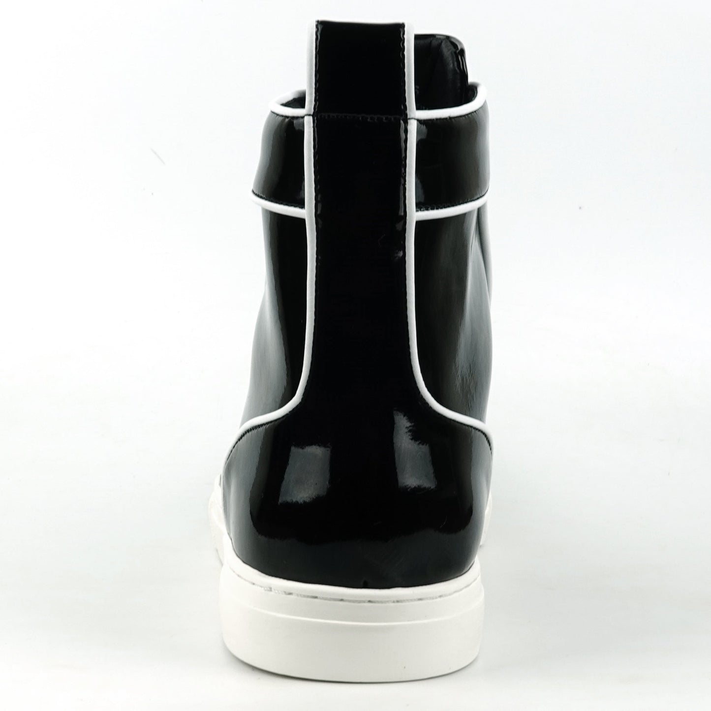FI-2416 Black Patent Leather Lace up High top Sneaker Encore by Fiesso