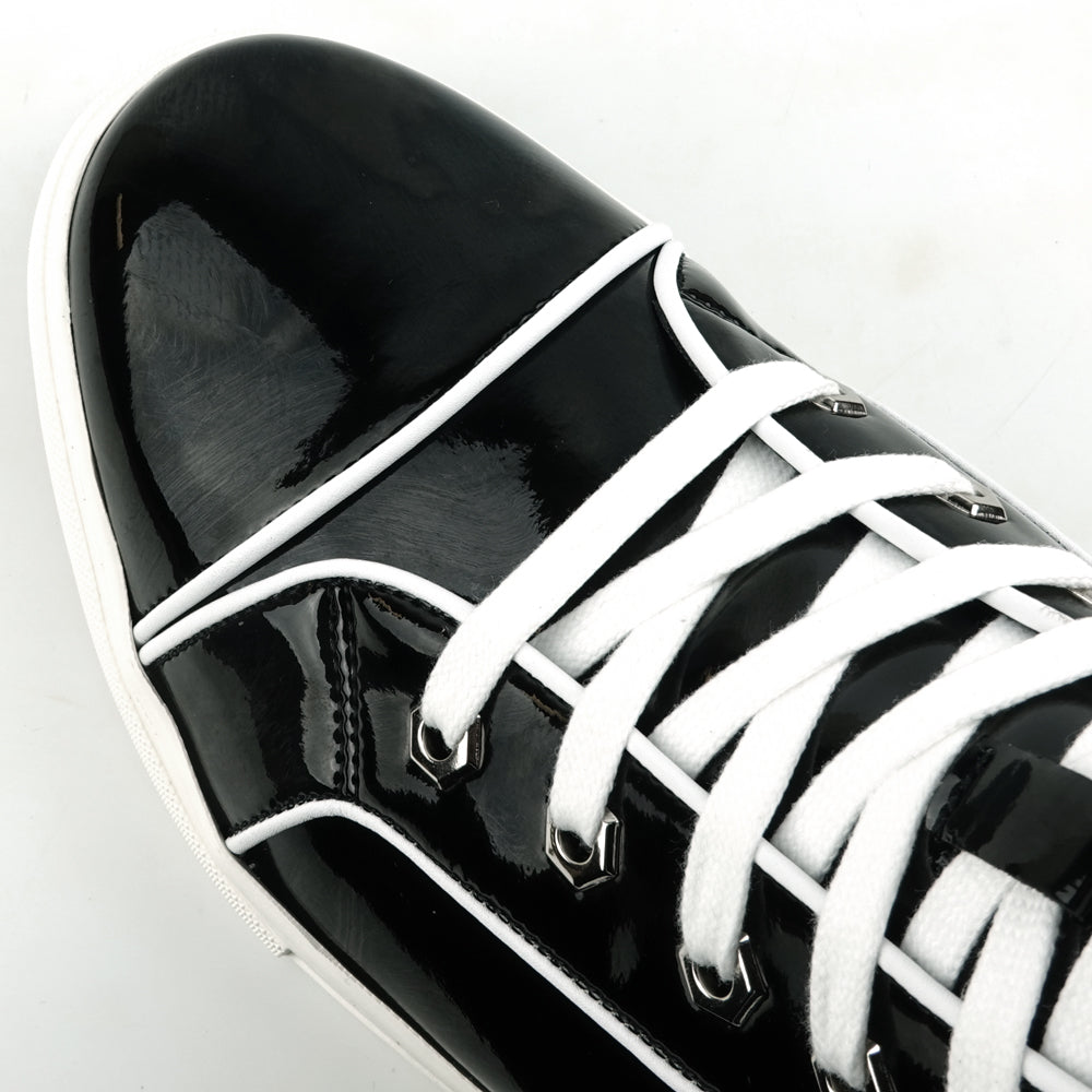 FI-2416 Black Patent Leather Lace up High top Sneaker Encore by Fiesso