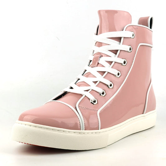 FI-2416 Pink Patent Leather Lace up High top Sneaker Encore by Fiesso