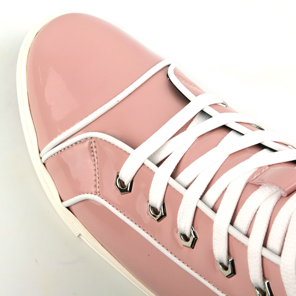 FI-2416 Pink Patent Leather Lace up High top Sneaker Encore by Fiesso