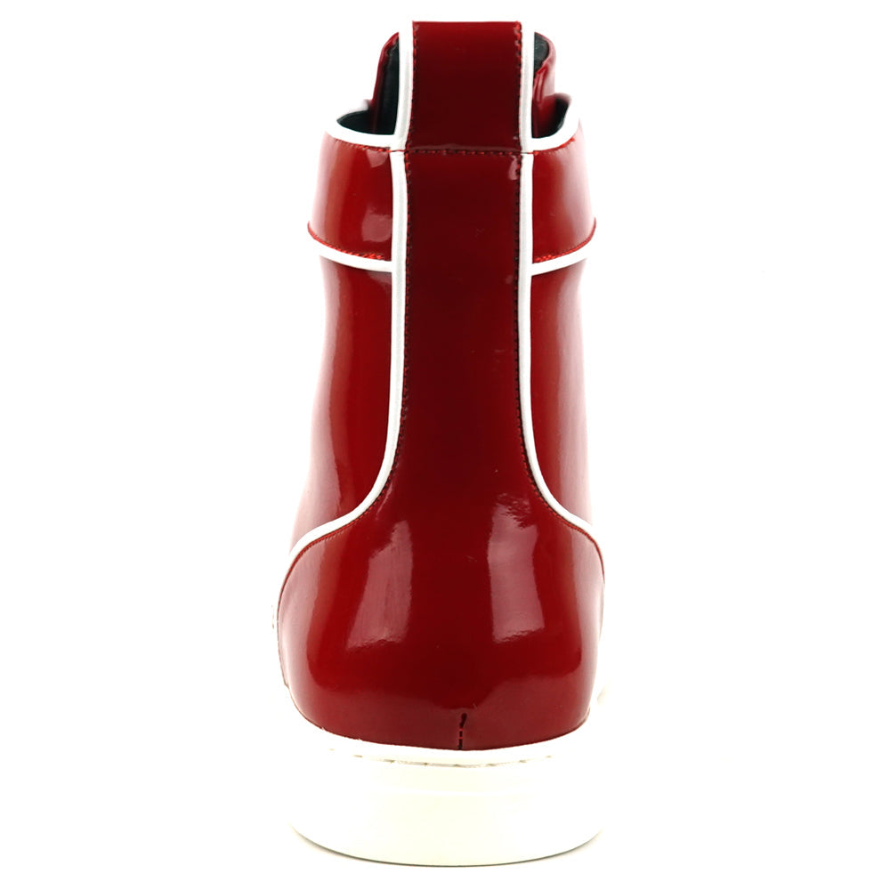 FI-2416 Red Patent Leather Lace up High top Sneaker Encore by Fiesso