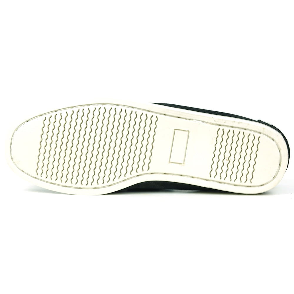 FI-6512-S Black Beige Premiun Genuine Suede Lace up Boat Shoes Fiesso by Aurelio Garcia