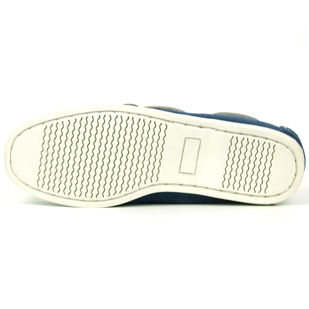 FI-6512-S Navy Burgundy Premiun Genuine Suede Lace up Boat Shoes Fiesso by Aurelio Garcia