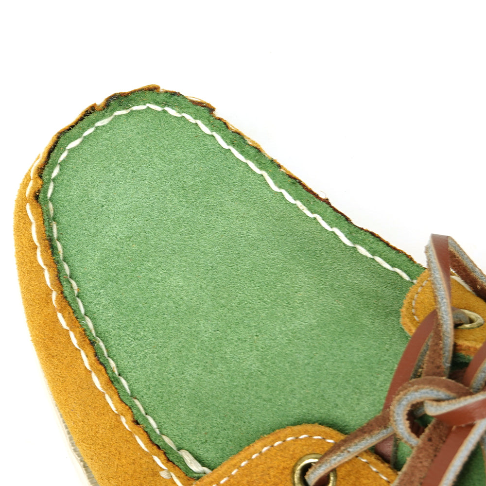 FI-6512-S Yellow Lime Premiun Genuine Suede Lace up Boat Shoes Fiesso by Aurelio Garcia