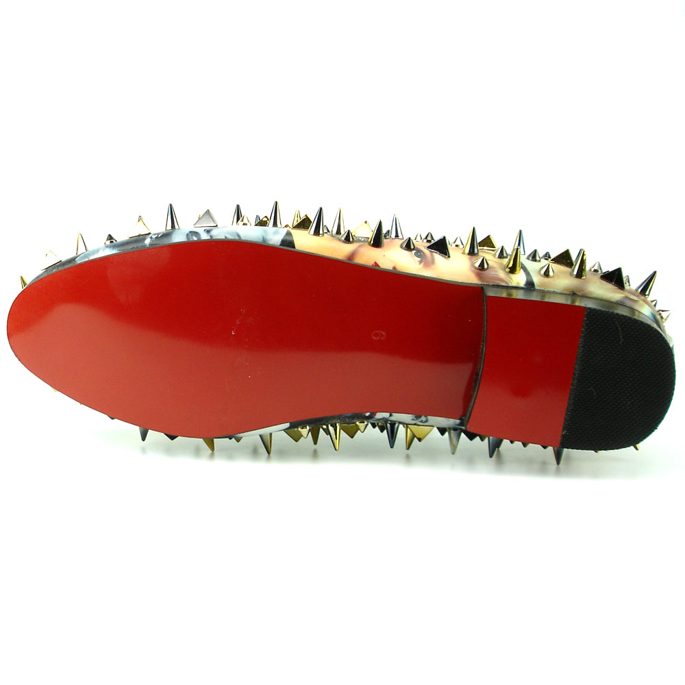 FI-7239-L Marilyn Print with Gold Spikes Slip on Fiesso by Aurelio Garcia