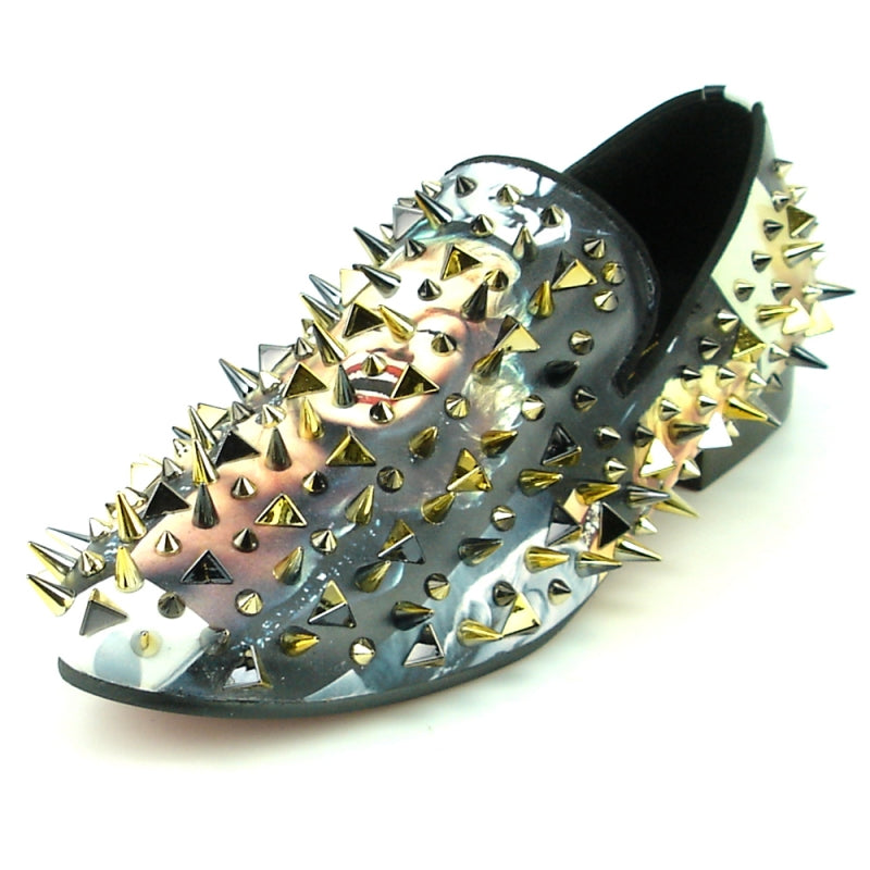 FI-7239-L Marilyn Print with Gold Spikes Slip on Fiesso by Aurelio Garcia