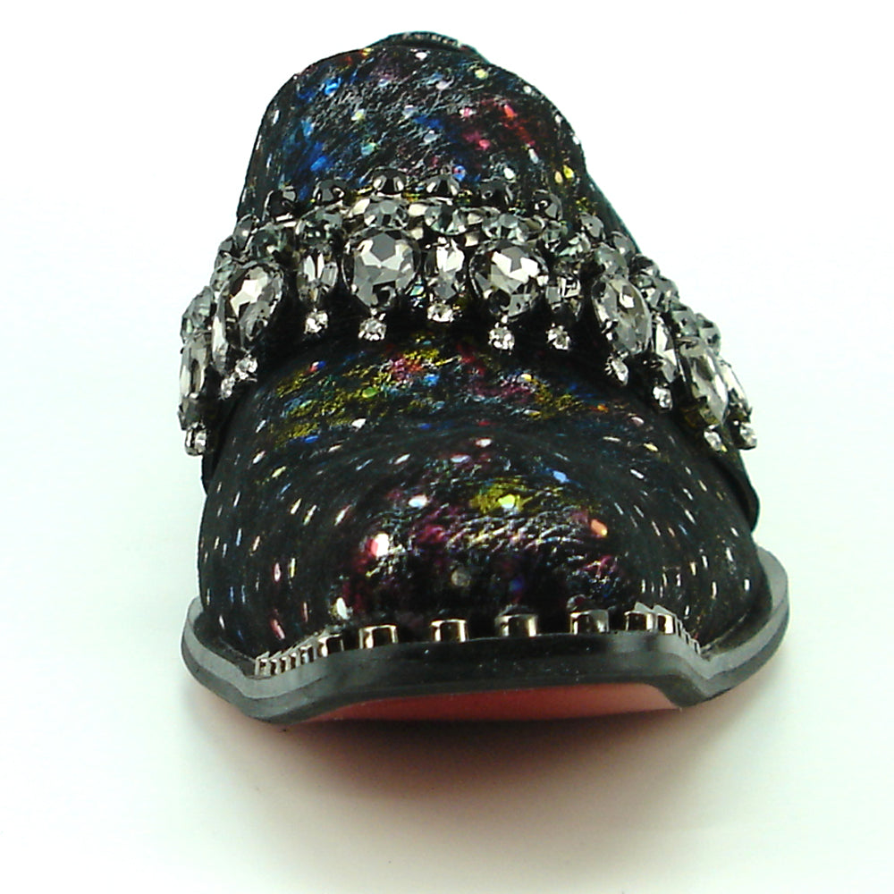 FI-7287-2 Multi Color With Rhinestones Slip on Loafer Fiesso by Aurelio Garcia