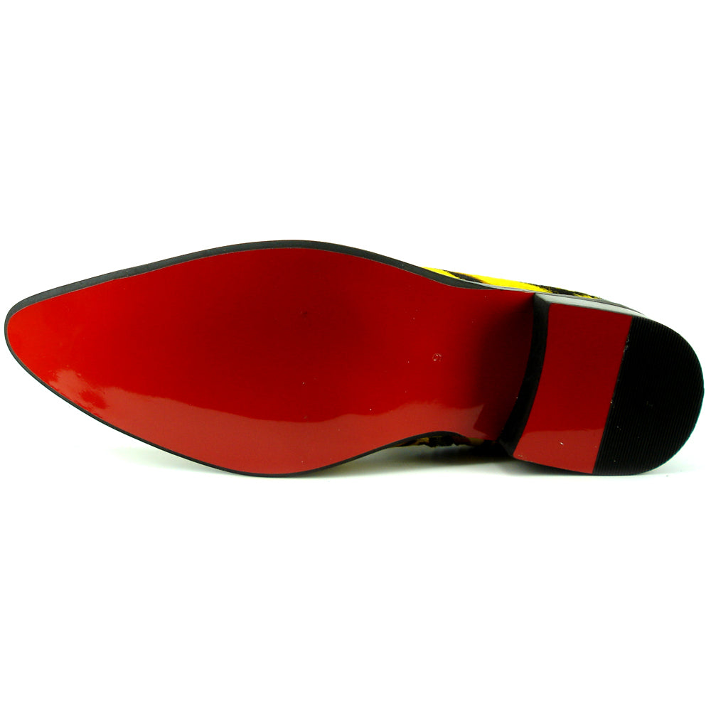 FI-7315 Black Yellow Pony Hair Zebra Boot Fiesso by Aurelio Garcia