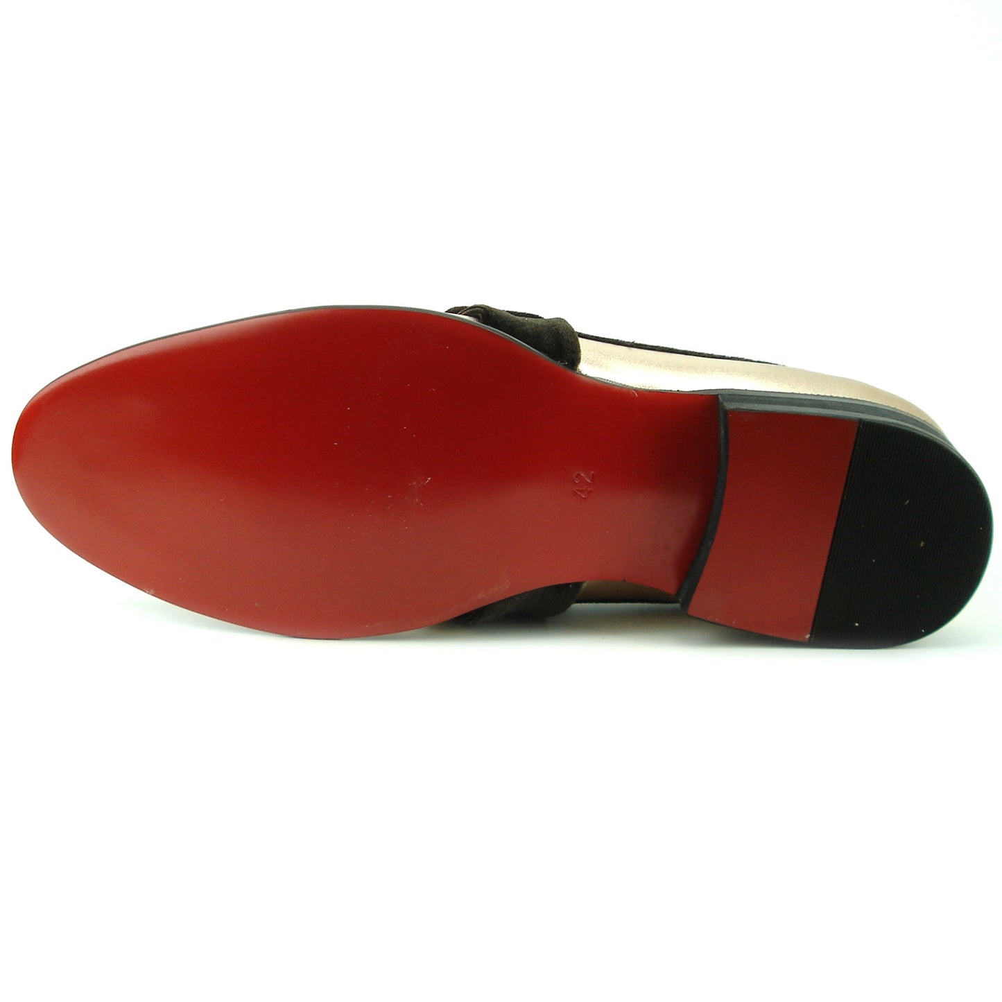 FI-7356 Gold Leather Brown Suede Strap Slip on Fiesso by Aurelio Garcia