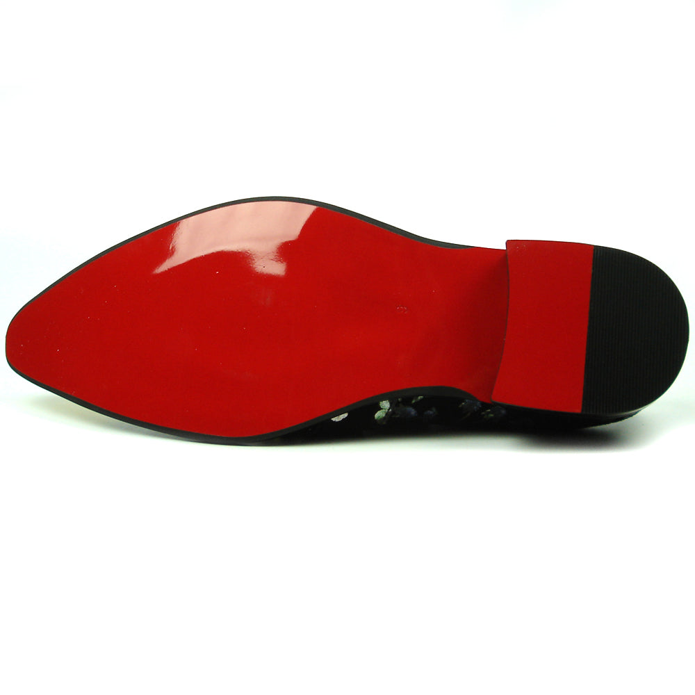 FI-7394 Floral Multicolor Leather Slip on Metal Tip Fiesso by Aurelio Garcia