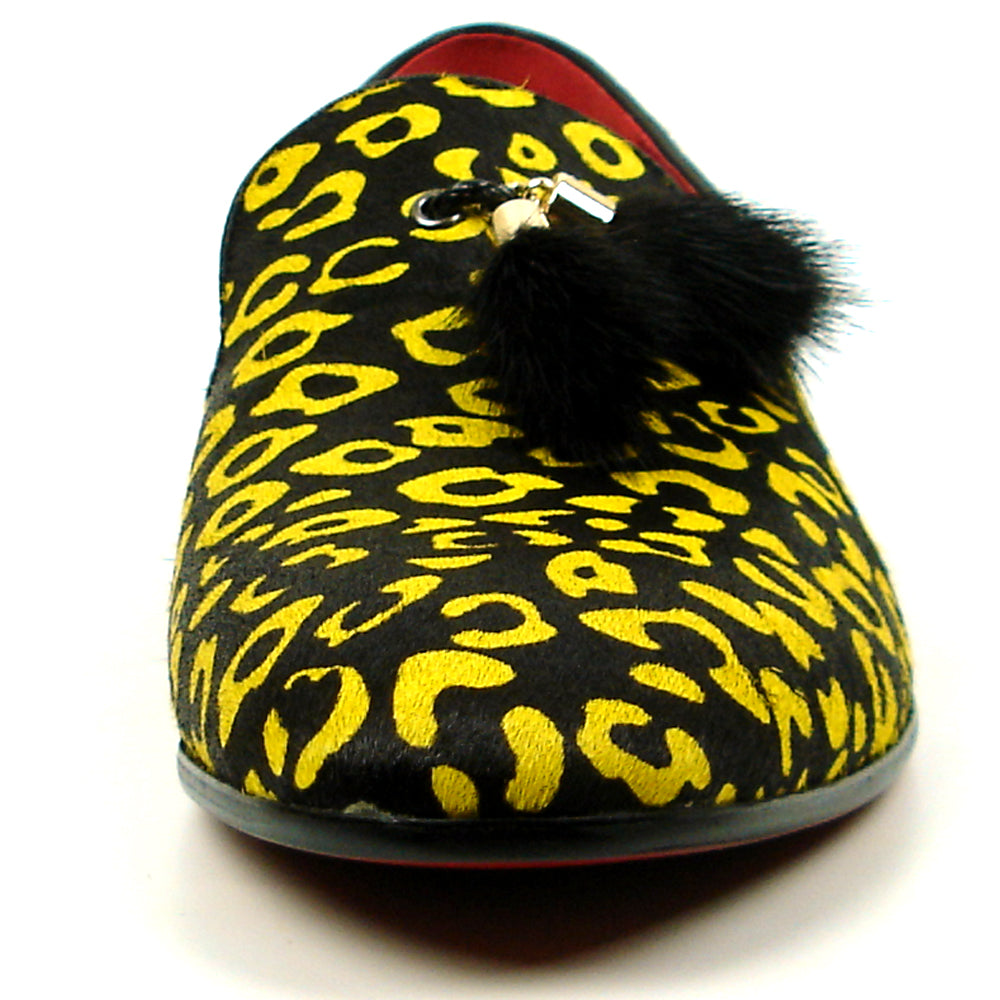 FI-7402 Black Yellow Pony Hair with Tassel Loafer Fiesso by Aurelio Garcia