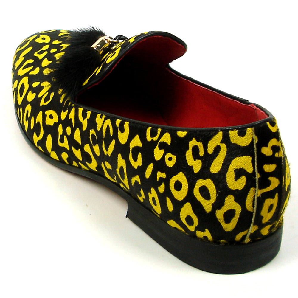 FI-7402 Black Yellow Pony Hair with Tassel Loafer Fiesso by Aurelio Garcia