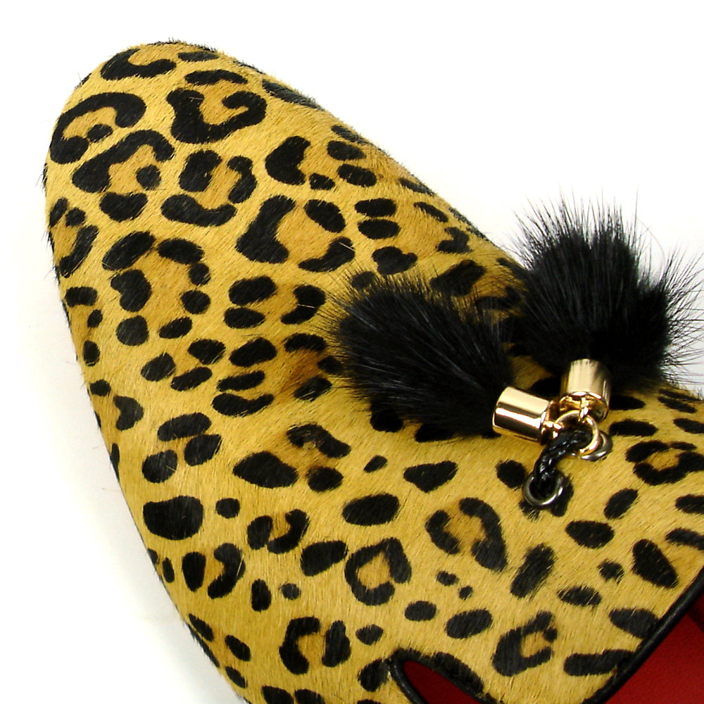 FI-7402 Leopard Pony Hair with Tassel Loafer Fiesso by Aurelio Garcia
