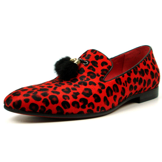 FI-7402 Red Pony Hair with Tassel Loafer Fiesso by Aurelio Garcia