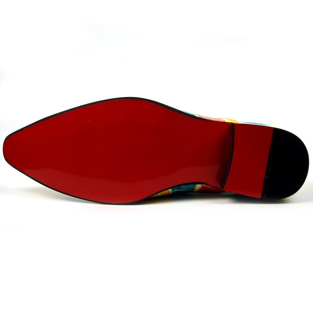 FI-7433 Multi color Men's Leather Slip On Metal Tip Fiesso by Aurelio Garcia