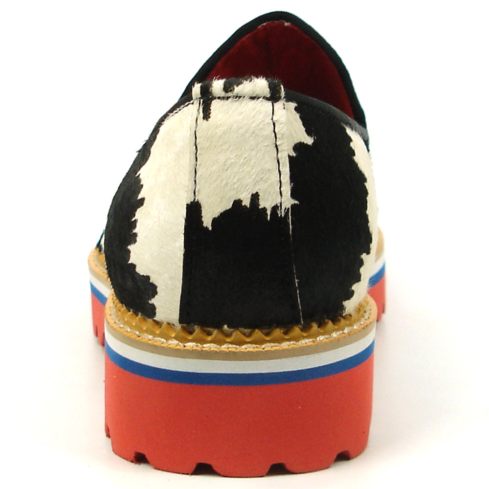 FI-7455 Black White Cap Toe Spikes Slip On with Tassel Fiesso by Aurelio Garcia