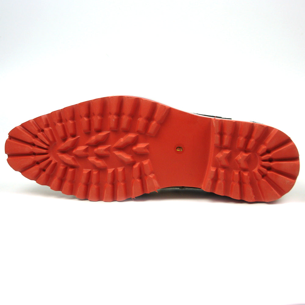 FI-7455 Black White Cap Toe Spikes Slip On with Tassel Fiesso by Aurelio Garcia