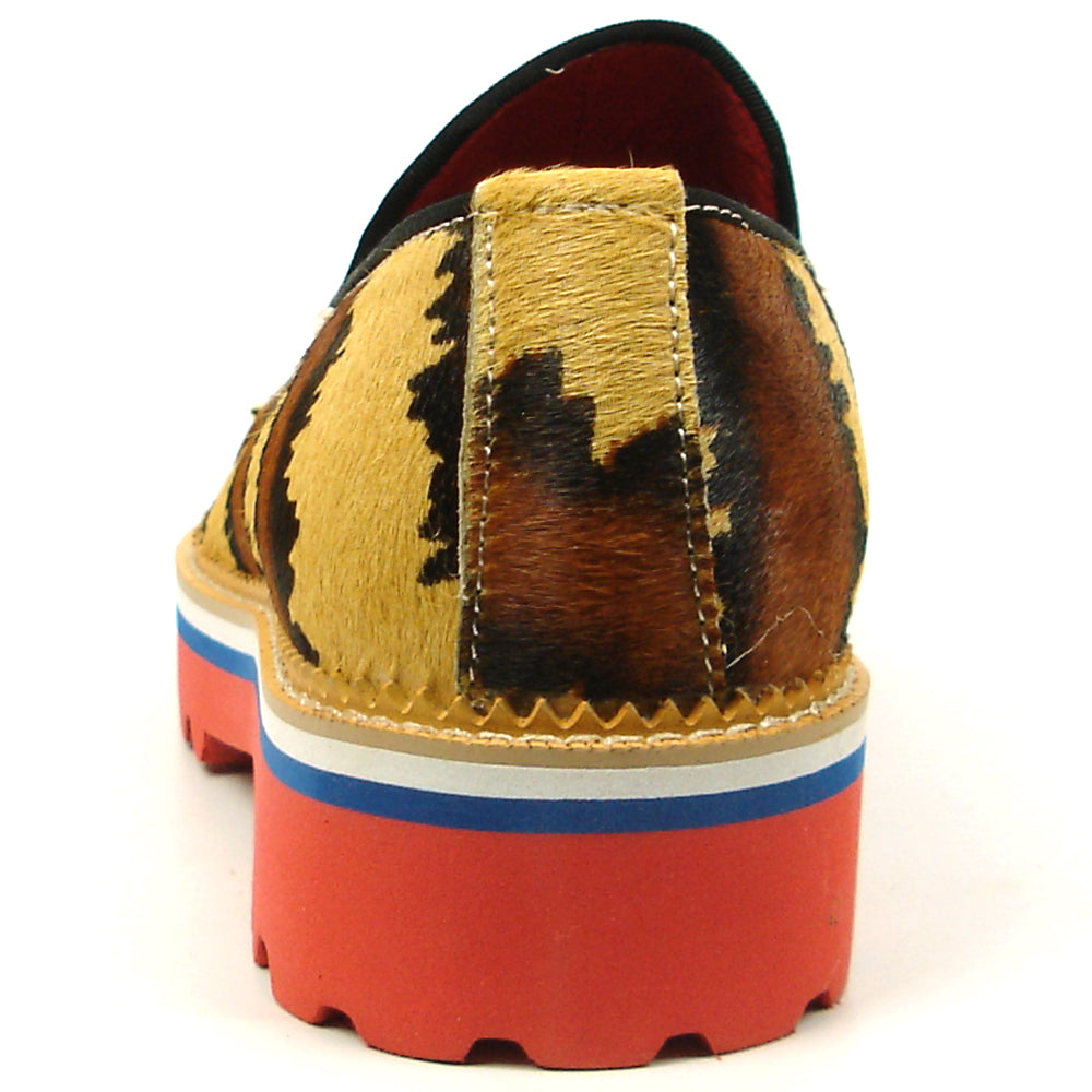 FI-7455 Brown Cap Toe Spikes Slip On Fiesso by Aurelio Garcia