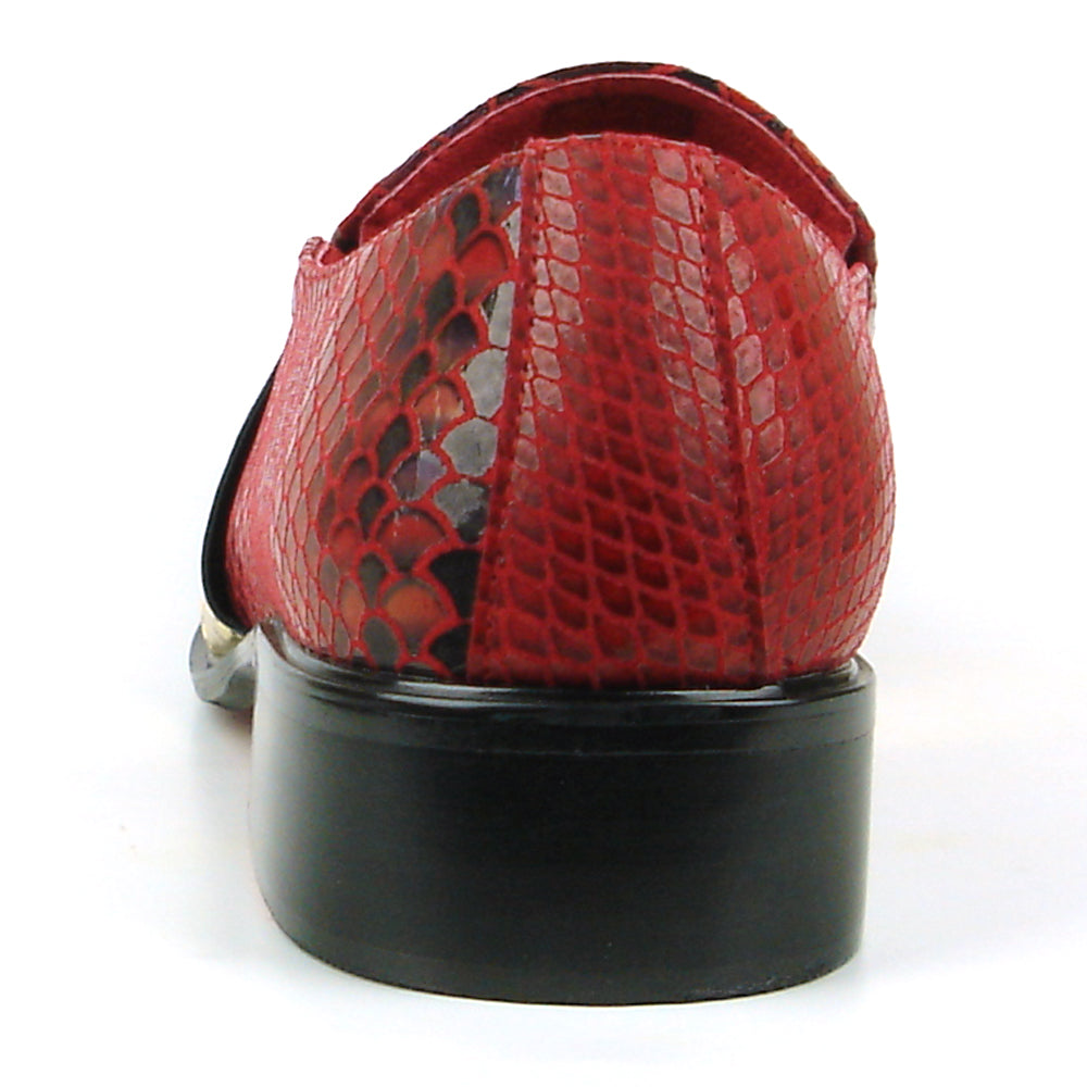 FI-7512 Red Slip On Gold Metal Tip Fiesso by Aurelio Garcia