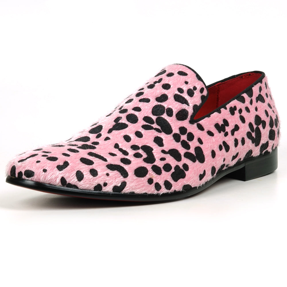 FI-7532 Pink Black Leopard Pony Hair Slip on Loafer Fiesso by Aurelio Garcia