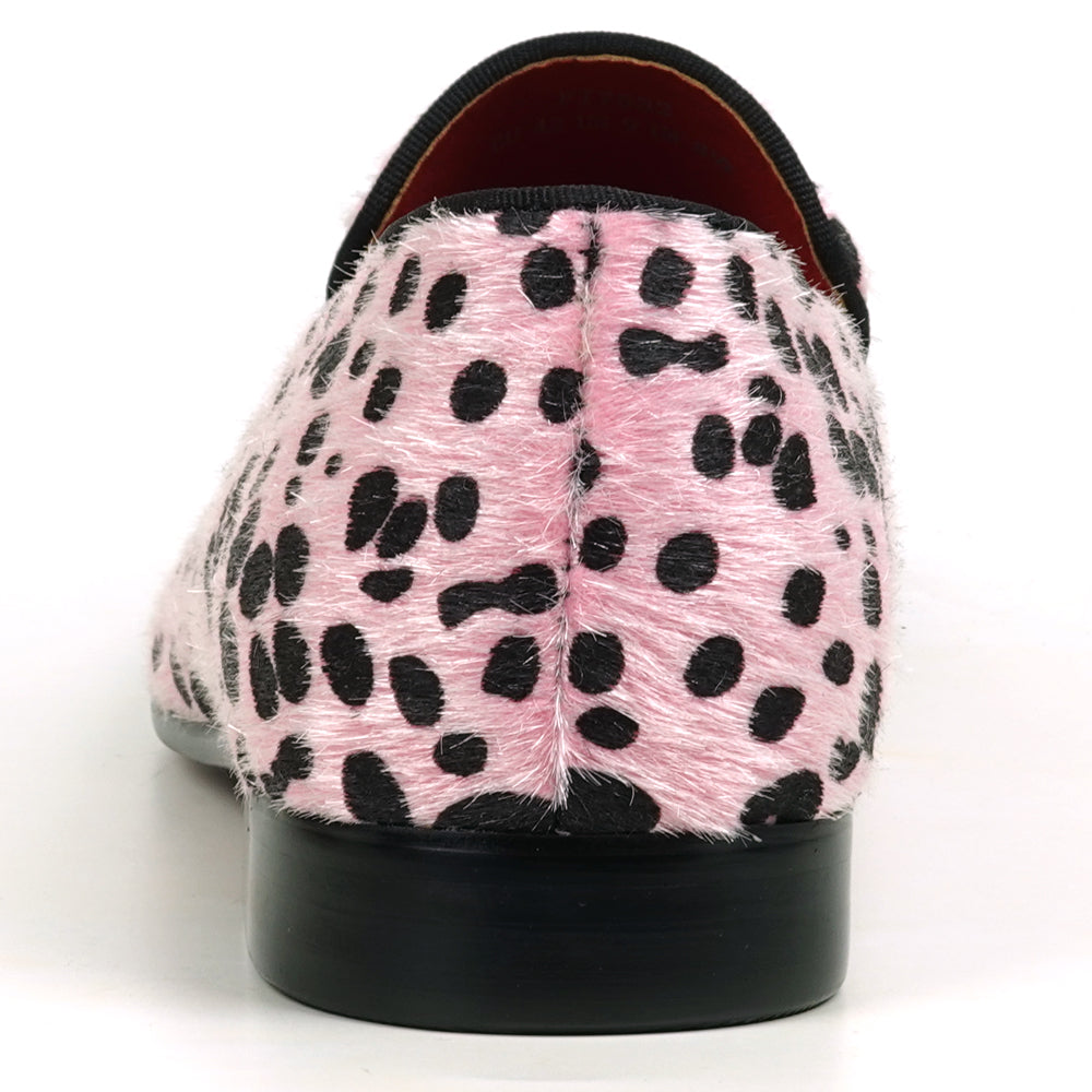 FI-7532 Pink Black Leopard Pony Hair Slip on Loafer Fiesso by Aurelio Garcia