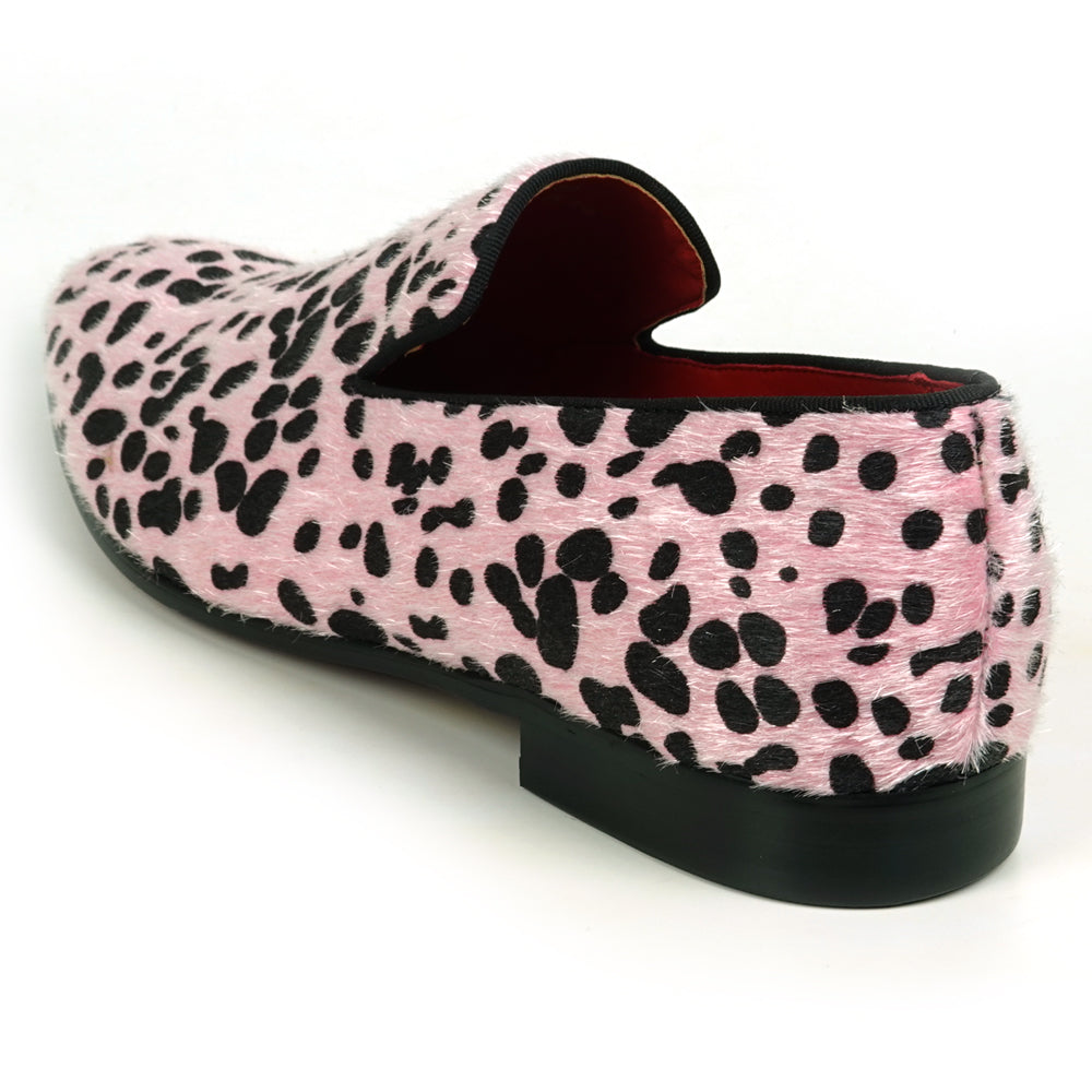 FI-7532 Pink Black Leopard Pony Hair Slip on Loafer Fiesso by Aurelio Garcia