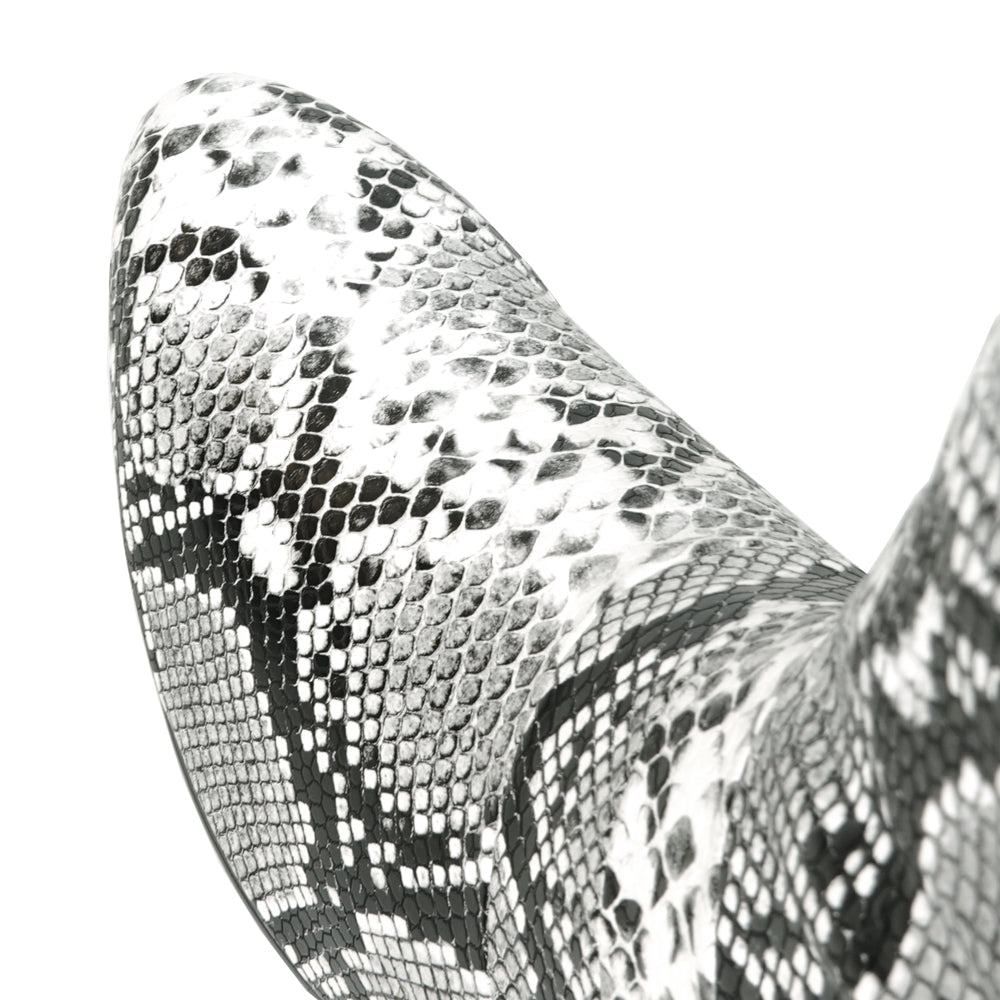 FI-7540 Black & White Sneake Print Boot Fiesso by Aurelio Garcia