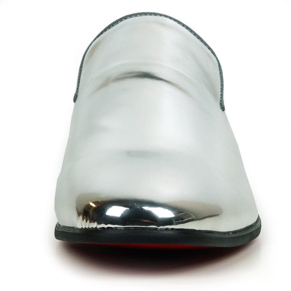 FI-7548 Silver Patent Leather Slip on Loafer Fiesso by Aurelio Garcia