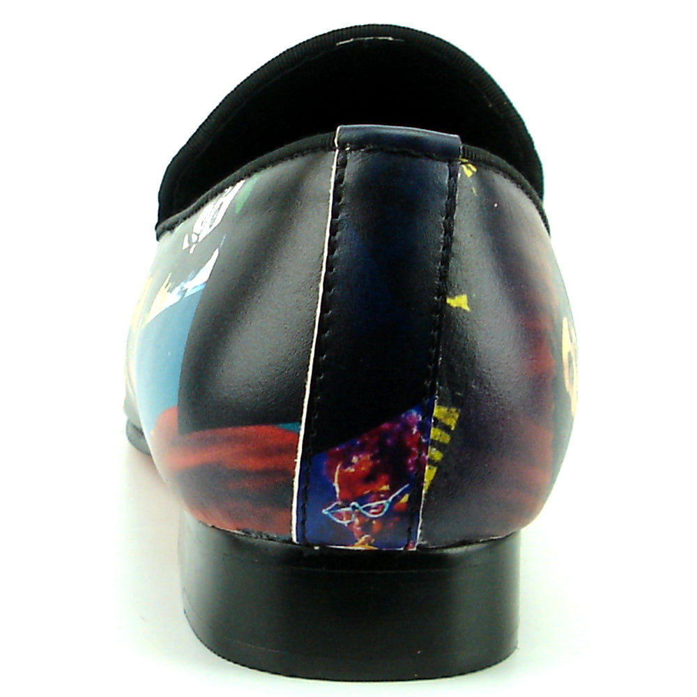 FI-7336-B Bob Marley Print Slip on Loafer Fiesso by Aurelio Garcia