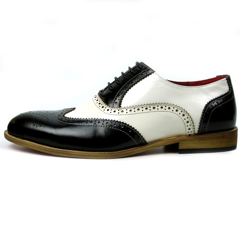 Details about  / FI-8704 Genuine Black Silver Leather Wing Tip Lace up Fiesso by Aurelio Garcia