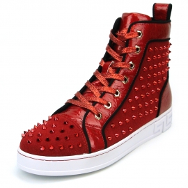 FI-2364 Red High Top Sneaker Encore by Fiesso 