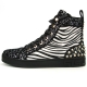 FI-2347 Black-Zebra High Top Sneakers Encore by Fiesso