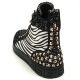 FI-2347 Black-Zebra High Top Sneakers Encore by Fiesso