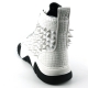 FI-2405 White Spikes High Top Sneakers Encore by Fiesso