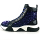 FI-2405 Navy Spikes High Top Sneakers Encore by Fiesso