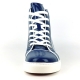 FI-2416 Navy Patent Leather High Top Sneaker 