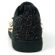 FI-2429 Black Glitter Gold Spikes Low Cut Sneaker Encore by Fiesso