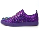 FI-2429 Purple Glitter Purple Spikes Low Cut Sneaker Encore by Fiesso