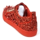 FI-2429 Red Glitter Red Spikes Low Cut Sneaker Encore by Fiesso