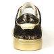 FI-2431 Gold Multi Lace up Low Cut Sneaker Encore by Fiesso