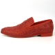 FI-7516 Red Suede Rhinestones Spikes Slip on Loafer Fiesso by Aurelio Garcia