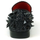 FI-7517 Black Glitter Black Spikes Slip on Loafer Fiesso by Aurelio Garcia