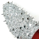 FI-7517 Silver Glitter Silver Spikes Slip on Loafer Fiesso by Aurelio Garcia