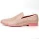 FI-7525 Pink Suede Pink Rhinestones Slip on Loafer Fiesso by Aurelio Garcia 